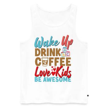 Childcare Daycare Provider Teacher - Men's Premium Organic Tank Top - white - Front - Michal (187cm)