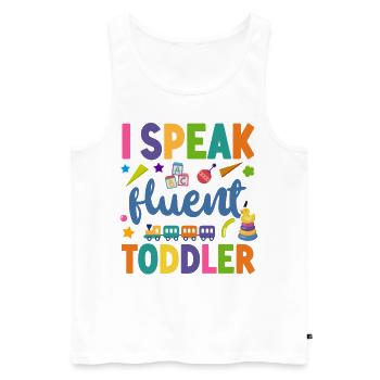 Fournisseur de services de garde d’enfants Enseignant - Débardeur bio Premium Homme - blanc - Devant - Michal (187cm)