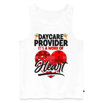 Childcare Daycare Provider Teacher - Männer Premium Bio Tank Top - Weiß - Vorne - Michal (187cm)