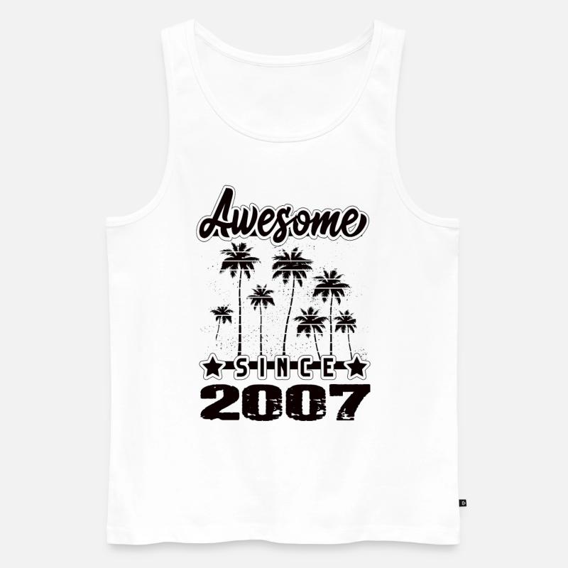 Awesome Since 2007 - Männer Premium Bio Tank Top - Weiß