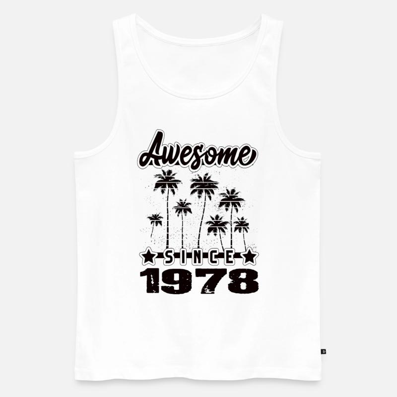 Awesome Since 1978 - Männer Premium Bio Tank Top - Weiß
