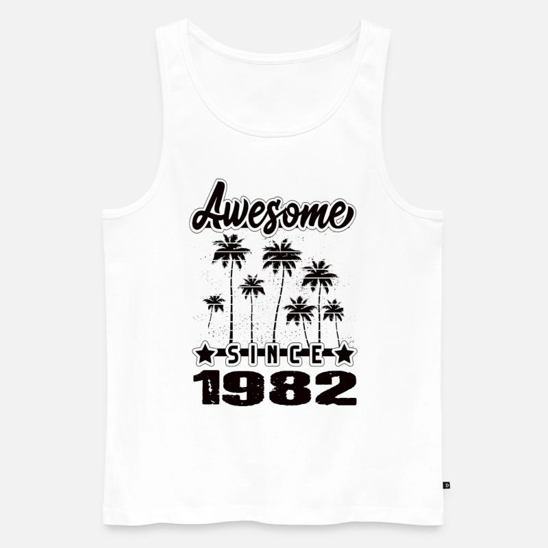 Awesome Since 1982 - Männer Premium Bio Tank Top - Weiß