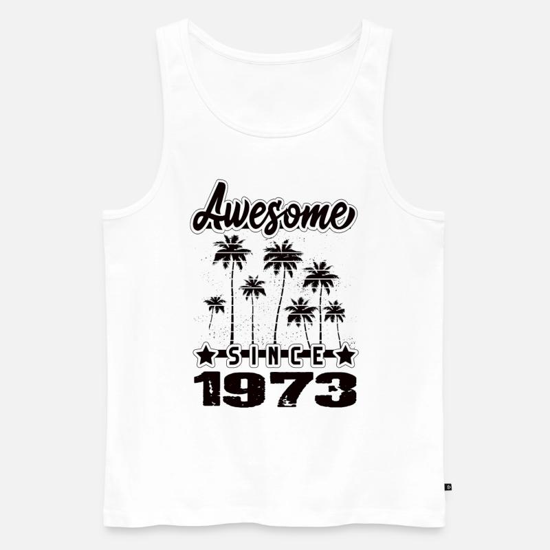 Awesome Since 1973 - Männer Premium Bio Tank Top - Weiß