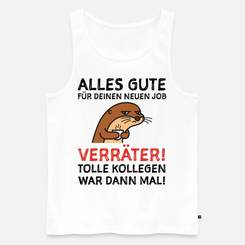 Abschied Abschiedsgeschenk Geschenkidee - Männer Premium Bio Tank Top - Weiß