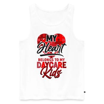 Fournisseur de services de garde d’enfants Enseignant - Débardeur bio Premium Homme - blanc - Devant - Michal (187cm)