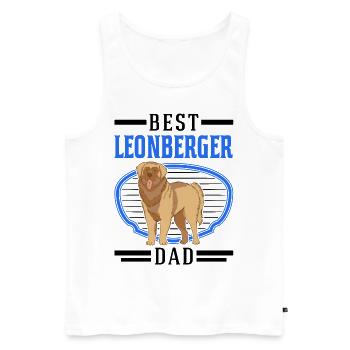 Best Leonberger Dad - Men's Premium Organic Tank Top - white - Front - Michal (187cm)