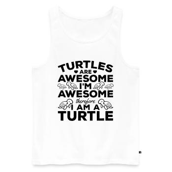 Turtles are great I'm great - Men's Premium Organic Tank Top - white - Front - Michal (187cm)