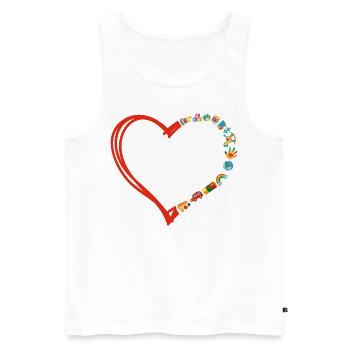Childcare Daycare Provider Teacher - Men's Premium Organic Tank Top - white - Front - AI Model Male 178 light (178cm)
