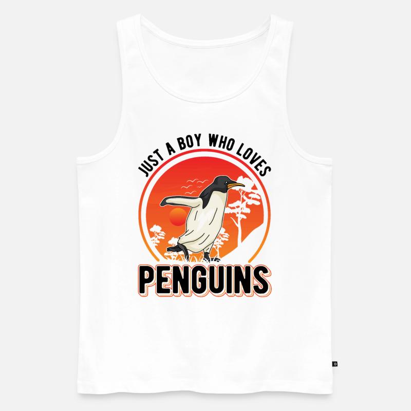 Pinguin Junge Penguin - Männer Premium Bio Tank Top - Weiß