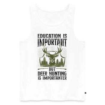 Buck Deer Hunting Hunter Vintage - Männer Premium Bio Tank Top - Weiß - Vorne - Michal (187cm)