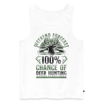 Buck Deer Hunting Hunter Vintage - Männer Premium Bio Tank Top - Weiß - Vorne - Michal (187cm)