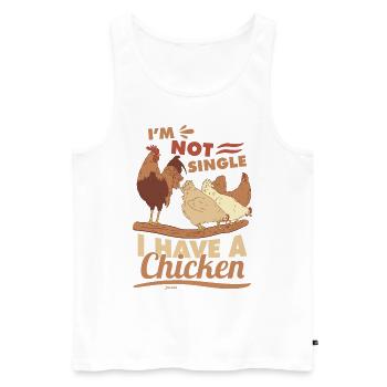 Huhn Bauernhof Geflügel Hahn Hühner Geschenk - Männer Premium Bio Tank Top - Weiß - Vorne - Michal (187cm)