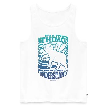 Pig Pig PigLet Sow Pigs Gift - Men's Premium Organic Tank Top - white - Front - Michal (187cm)