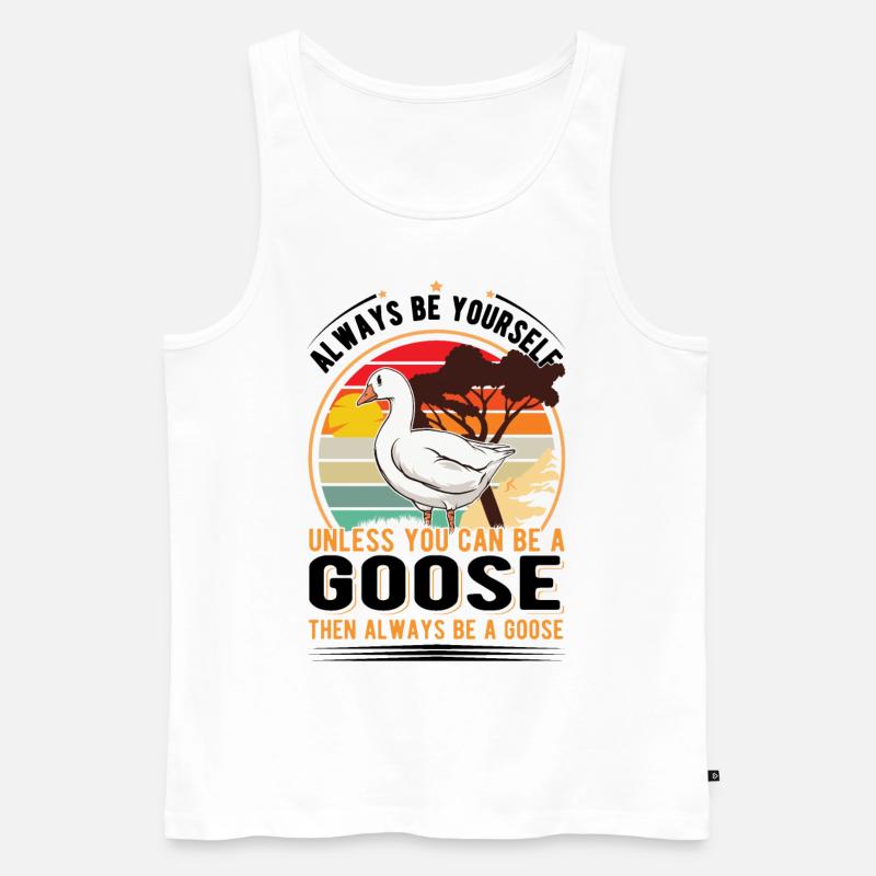 Gänse Gänsezüchter Gans - Männer Premium Bio Tank Top - Weiß
