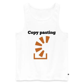 Copy Pasting Programming Coder Software Developer - Männer Premium Bio Tank Top - Weiß - Vorne - AI Model Male 178 light (178cm)