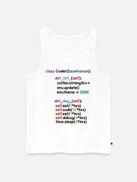Developer Graphic Coder Programmer Computer Geek P - Männer Premium Bio Tank Top - Weiß