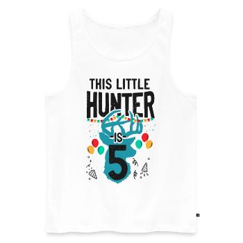 Buck Deer Chasse Hunter Kid - Débardeur bio Premium Homme - blanc - Devant - AI Model Male 178 light (178cm)