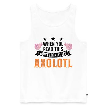 Axolotl Gift Tail Lurch Axolotl - Men's Premium Organic Tank Top - white - Front - Michal (187cm)
