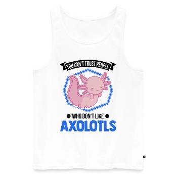 Axolotl Gift Tail Lurch Axolotl - Men's Premium Organic Tank Top - white - Front - Michal (187cm)