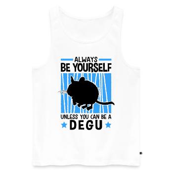 Dann sei ein Degu Nagetier Chile Degu - Männer Premium Bio Tank Top - Weiß - Vorne - AI Model Male 178 light (178cm)