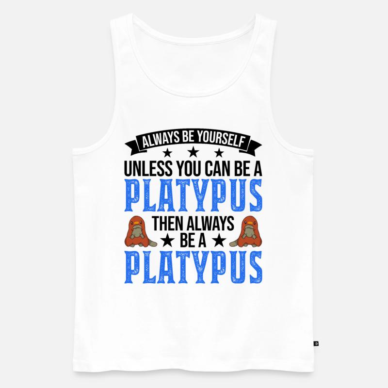 Schnabeltier Geschenk Platypus - Männer Premium Bio Tank Top - Weiß