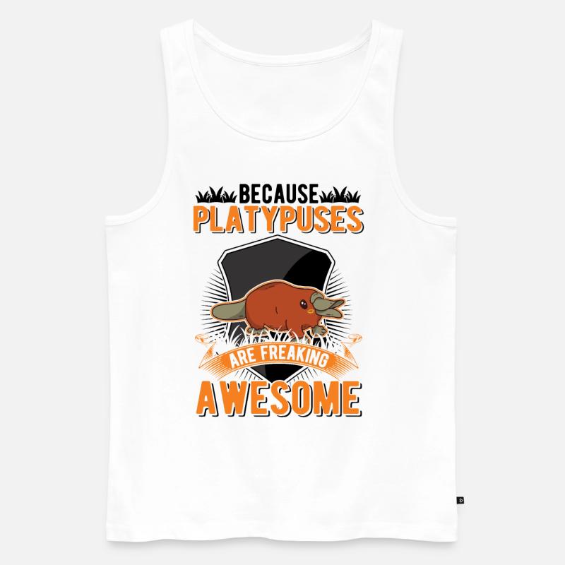 Schnabeltier Geschenk Platypus - Männer Premium Bio Tank Top - Weiß