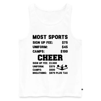 Most Sports Cheer Cheerleading Cheerdance Cheerlea - Männer Premium Bio Tank Top - Weiß - Vorne - Michal (187cm)