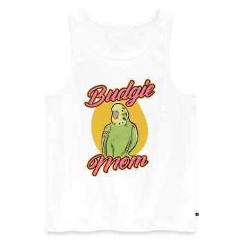 Budgerigar Mama Parrot Bird Budgie - Men's Premium Organic Tank Top - white - Front - Michal (187cm)