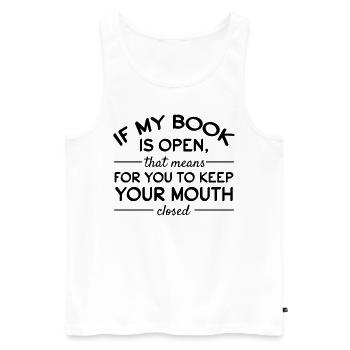 Book Reading Books Library Book Lover Funny Book - Männer Premium Bio Tank Top - Weiß - Vorne - AI Model Male 178 light (178cm)
