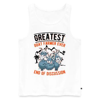 Greatest Goat Farmer Goat Farm Goat - Men's Premium Organic Tank Top - white - Front - Michal (187cm)