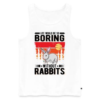 Lapin Cadeau Lapin Lapin Lapin - Débardeur bio Premium Homme - blanc - Devant - Michal (187cm)