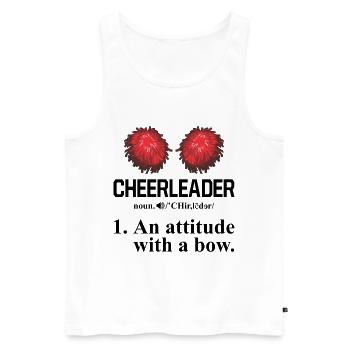 Cheerleader Noun Defintion Cheerleading Cheerdance - Männer Premium Bio Tank Top - Weiß - Vorne - AI Model Male 178 light (178cm)
