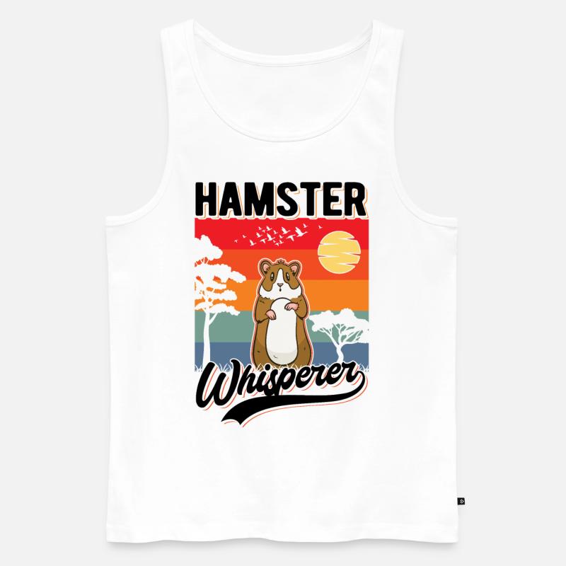 Hamsterflüsterer Hamster Geschenk Goldhamster - Männer Premium Bio Tank Top - Weiß