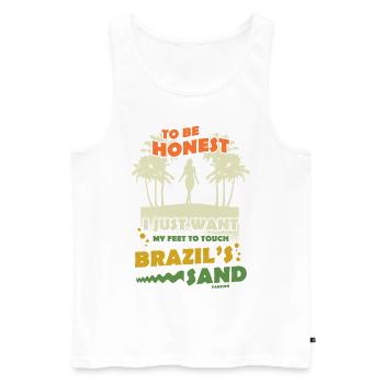 Brasilien Rio de Janeiro Südamerika Geschenk - Männer Premium Bio Tank Top - Weiß - Vorne - AI Model Male 178 light (178cm)