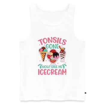 Icecream Tonsil Survivor Tonsillectomy - Men's Premium Organic Tank Top - white - Front - Michal (187cm)