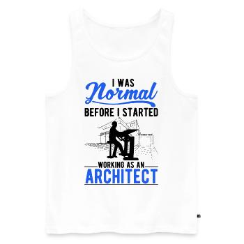 Architect Gift Interior Designer Architecture - Men's Premium Organic Tank Top - white - Front - Michal (187cm)