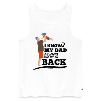 Papa Fille Enfant Fête des Pères Fille Cadeau - Débardeur bio Premium Homme - blanc - Devant - Michal (187cm)