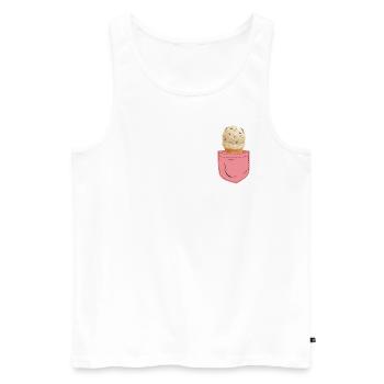 Ice Cream Pocket Cone - Männer Premium Bio Tank Top - Weiß - Vorne - Michal (187cm)