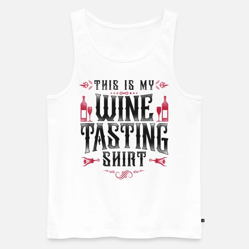 Sommelier Wine Drinking Tasting - Männer Premium Bio Tank Top - Weiß