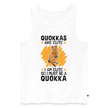 Je suis un kangourou à queue courte Quokka - Débardeur bio Premium Homme - blanc - Devant - Michal (187cm)