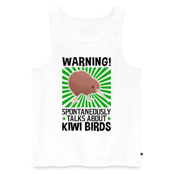 Parle spontanément de Kiwi Bird New Zealand - Débardeur bio Premium Homme - blanc - Devant - Michal (187cm)