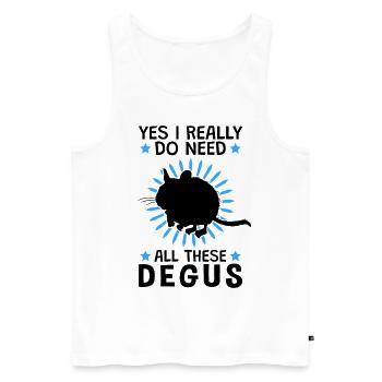Yes I need all this Degus rodent Chile - Men's Premium Organic Tank Top - white - Front - AI Model Male 178 light (178cm)