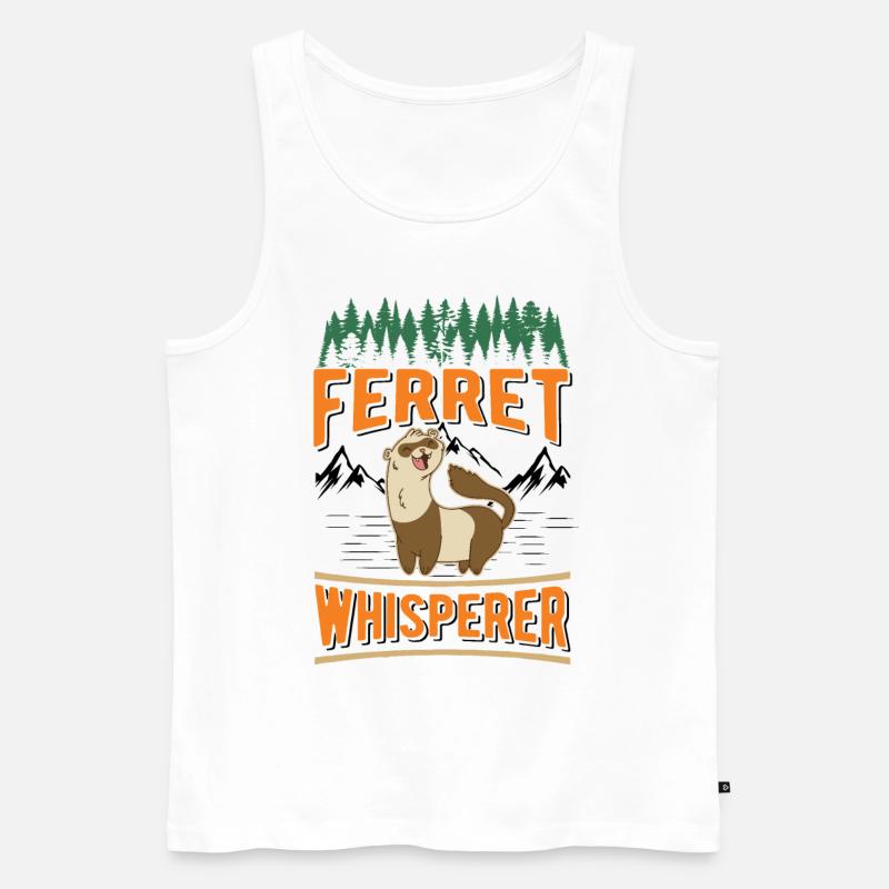 Frettchen Flüsterer Ferret Whisperer - Men's Premium Organic Tank Top - white