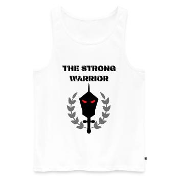 The strong warrior - Débardeur bio Premium Homme - blanc - Devant - AI Model Male 178 light (178cm)