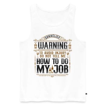 Sommelier Wine Drinking Tasting - Men's Premium Organic Tank Top - white - Front - Michal (187cm)