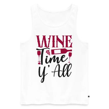 Sommelier Wine Drinking Tasting - Männer Premium Bio Tank Top - Weiß - Vorne - Michal (187cm)