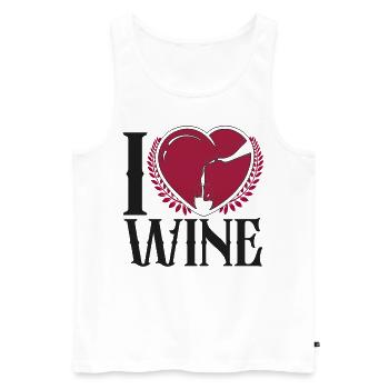 Sommelier Wine Drinking Tasting - Männer Premium Bio Tank Top - Weiß - Vorne - Michal (187cm)