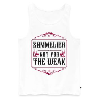 Sommelier Wine Drinking Tasting - Männer Premium Bio Tank Top - Weiß - Vorne - AI Model Male 178 light (178cm)
