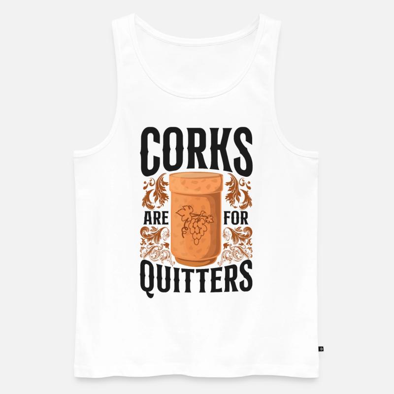 Sommelier Wine Drinking Tasting - Männer Premium Bio Tank Top - Weiß