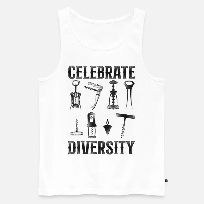 Sommelier Wine Drinking Tasting - Männer Premium Bio Tank Top - Weiß